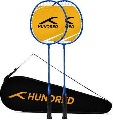 Hundred POWERTEK STAR Blue Strung Badminton Racquet(Pack of: 2, 78 g)