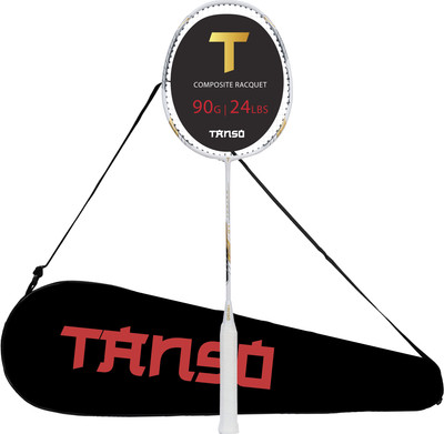 Tanso Astral 1.0 Graphite Light Weight Carbon Fibre Strung Badminton Racket White Strung Badminton Racquet(Pack of: 1, 90 g)