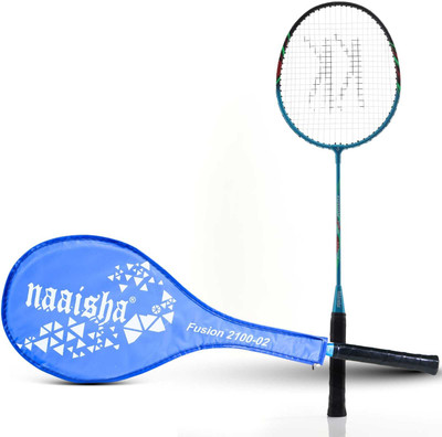 Naaisha Badminton Racket for Beginners & Intermediates Durable Frame Even Balance Blue Strung Badminton Racquet(Pack of: 1, 95 g)