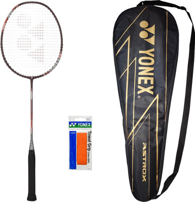 YONEX Astrox Attack 9 (Made in India) Towel Badminton Grip Red Strung Badminton Racquet(Pack of: 1, 80 g)