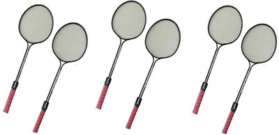 ARI Double Shaft Badminton Racquets (Pack of 06) Multicolor Strung Badminton Racquet(Pack of: 6, 95 g)