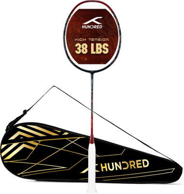 Hundred Predator 82 Extreme Black, Red Unstrung Badminton Racquet(Pack of: 1, 82 g)
