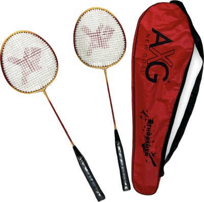 AXG NEW GOAL Thrasher Badminton Rackets Set Of 2 With Cover Multicolor Strung Badminton Racquet(Pack of: 2, 100 g)