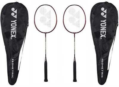 YONEX GR 303i Combo Red Strung Badminton Racquet(Pack of: 2, 88 g)