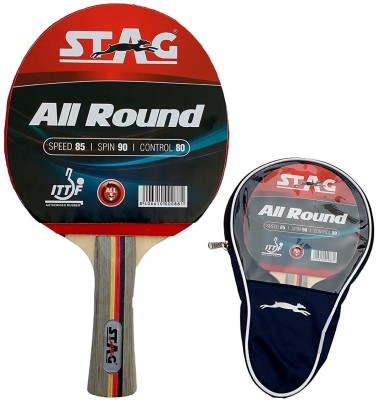 Stag iconic All Round Table Tennis Racquet Red, Black Table Tennis Racquet(Pack of: 1, 194 g)