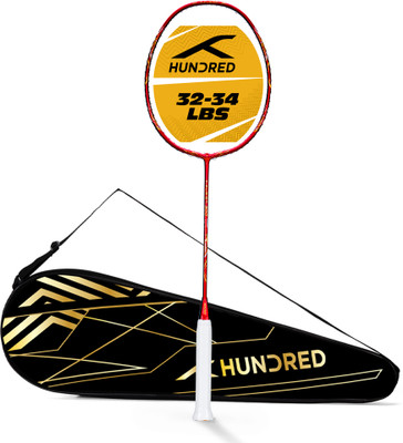 Hundred T-Fusion 300 - 4U Red Unstrung Badminton Racquet(Pack of: 1, 83 g)