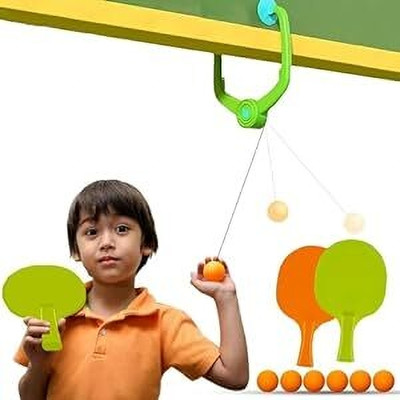Probeez Hanging Table Tennis Self Training Indoor Gaming 2 Racket & 3 Practice Ball Tennis Kit