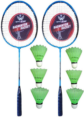 SPO Zone Premium Quality Badminton Rackets With Shuttle Cocks Badminton Kit_MF-8 Badminton Kit