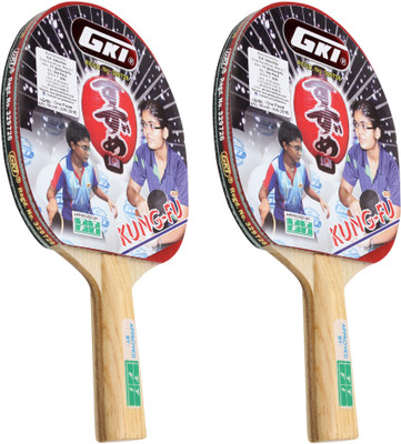 GKI KUNG FU Table tennis Red Table Tennis Racquet(Pack of: 2, 87 g)