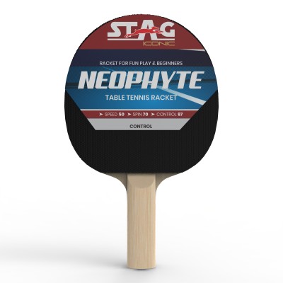 Stag iconic Neophyte Black Table Tennis Racquet(Pack of: 1, 155 g)