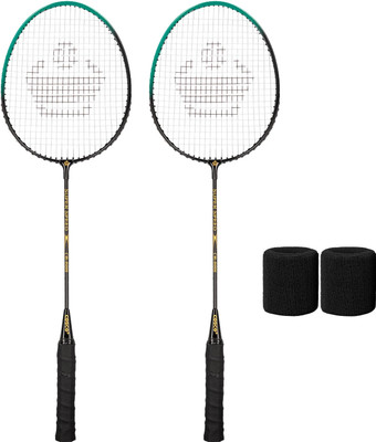 COSCO Combo of 4, 2 CB-888 Racquet, 2 Wrist Band Green Strung Badminton Racquet(Pack of: 1, 100 g)