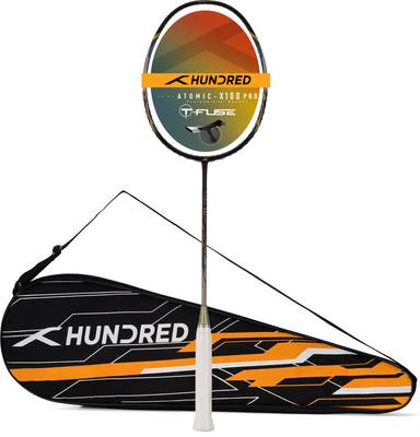 Hundred ATOMIC-X100 PRO Hyperweave Graphite Black, Gold Unstrung Badminton Racquet