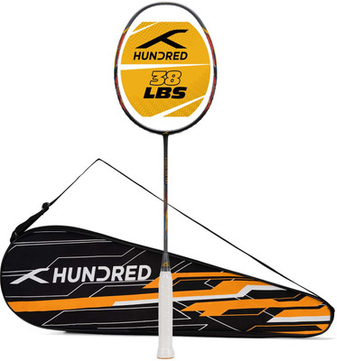 Hundred Atomic X 38 PWR Power Multiplier Black, Grey Unstrung Badminton Racquet(Pack of: 1, 85 g)