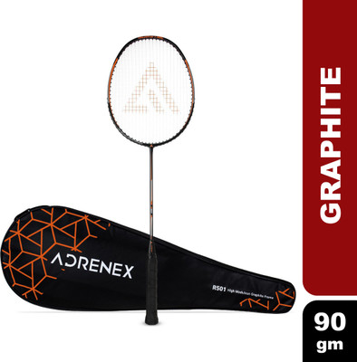 Adrenex by Flipkart R501 Full Graphite Badminton Racquet Black, Orange Strung(Pack of: 1, 90 g)