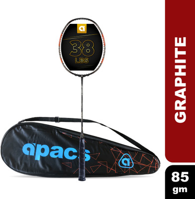 apacs Z-Ziggler (38 LBS) Black, Orange, Grey Unstrung Badminton Racquet(Pack of: 1, 85 g)