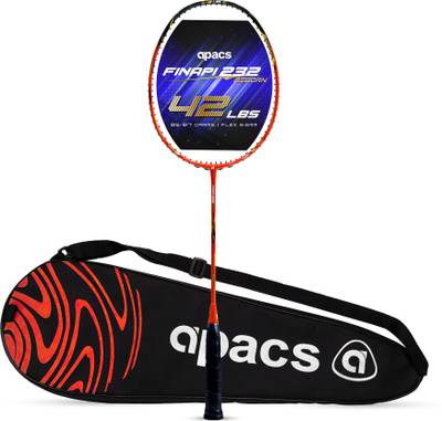 apacs Finapi 232 REBORN (42 LBS, World's Toughest Frame) 100% Japanese Graphite Red Unstrung Badminton Racquet