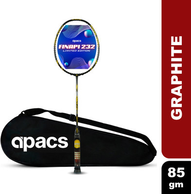 apacs Finapi 232 Limited Edition (38 LBS Tension) Made in Vietnam | Japanese Graphite Black, Gold Unstrung Badminton Racquet(Pack of: 1, 85 g)