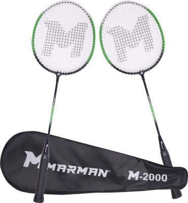 Marman M-2000 Green Strung Badminton Racquet(Pack of: 2, 0.5 g)