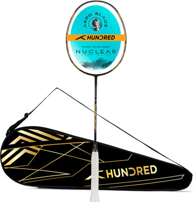 Hundred Nuclear 78 Superlight 5U Black, Gold Unstrung Badminton Racquet(Pack of: 1, 78 g)