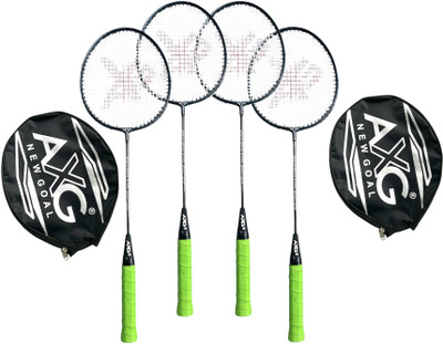 AXG NEW GOAL A-2000 Scratch Resistant Classic Set Of 4 Green Strung Badminton Racquet(Pack of: 4, 95 g)