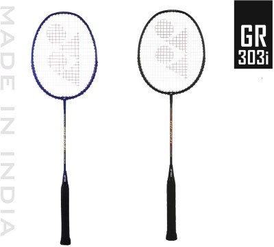 YONEX GR 303i Black, Blue Strung Badminton Racquet(Pack of: 2, 88 g)