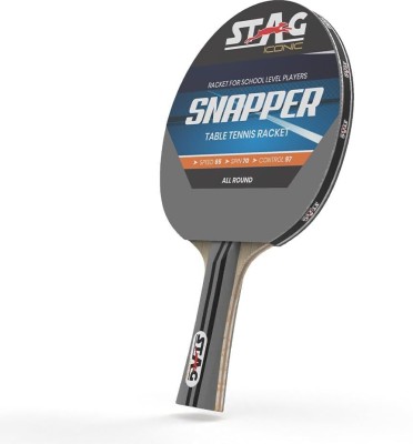 Stag iconic Snapper TT Racquet Grey, Black Table Tennis Racquet(Pack of: 1, 210 g)