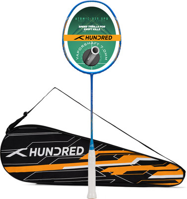 Hundred Atomic X 35 SPD X-Flex Shaft Blue Unstrung Badminton Racquet(Pack of: 1, 80 g)