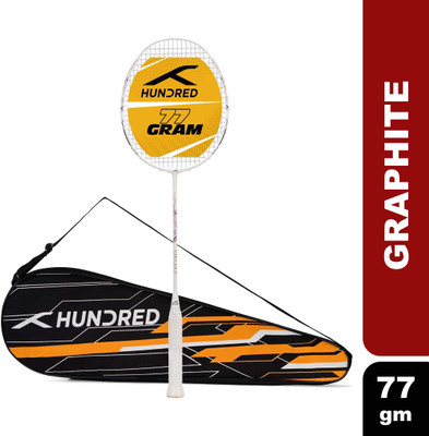 Hundred Atomic Air 77 Superlight Carbon Fiber White, Blue Strung Badminton Racquet(Pack of: 1, 77 g)