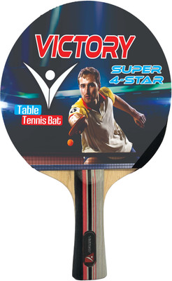 VICTORY SUPER Tournament Table Tennis Racquet 4 Star Red Table Tennis Racquet(Pack of: 1, 180 g)