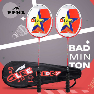Fena Badminton Racquet Pack of 2 For Kids Red Strung Badminton Racquet(Pack of: 2, 120 g)