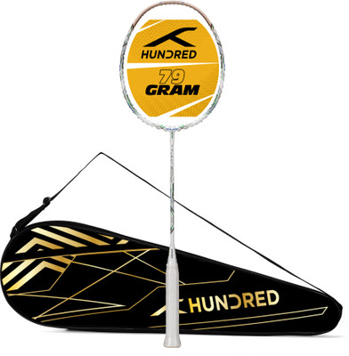 Hundred T-Fusion 800 Zoom White Unstrung Badminton Racquet(Pack of: 1, 79 g)