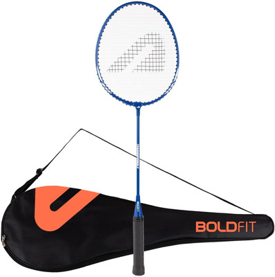 BOLDFIT Badminton Racquet with Cover Bag Badminton Racket Shuttle Racket Shuttle Bat Blue Strung Badminton Racquet(Pack of: 1, 150 g)