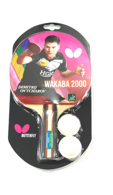 Butterfly Wakaba 2000- Dimitrij Ovtcharov-With cover Black, Red Table Tennis Racquet(Pack of: 1, 200 g)