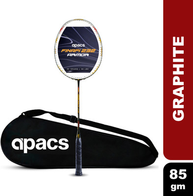 apacs Finapi 232 Armor (38 LBS, Made in Vietnam) High Modulus Graphite | Power Frame Black Unstrung Badminton Racquet(Pack of: 1, 85 g)