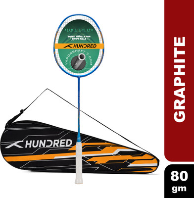 Hundred Atomic X 35 SPD X-Flex Shaft Blue Strung Badminton Racquet(Pack of: 1, 80 g)