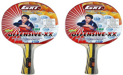 GKI Offensive XX Multicolor Table Tennis Racquet(Pack of: 2, 89 g)