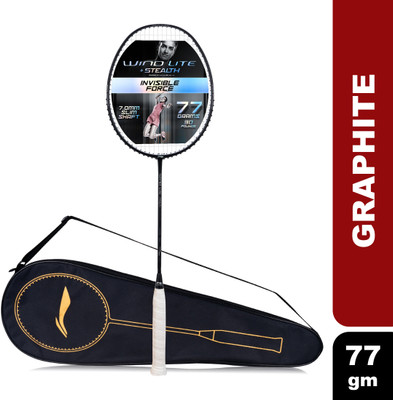 LI-NING Wind Lite Stealth Black, Grey Strung Badminton Racquet(Pack of: 1, 77 g)
