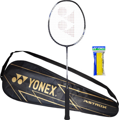 YONEX Astrox Attack 9 | Made in India | 32lbs, 80gms | Graphite, Isometric |Full Cover Black, Yellow Strung Badminton Racquet(Pack of: 1, 80 g)