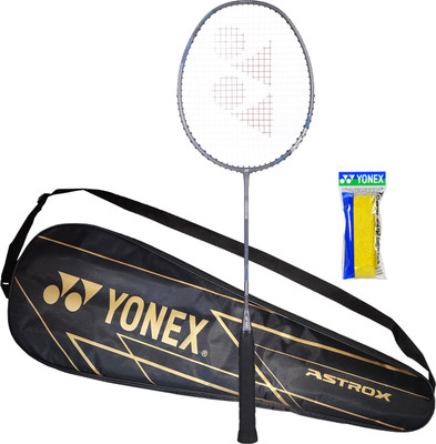 YONEX Astrox Attack 9 Made in India Racket | 32lbs, 80gms | Graphite | Isometric Grey, Yellow Strung Badminton Racquet(Pack of: 1, 80 g)