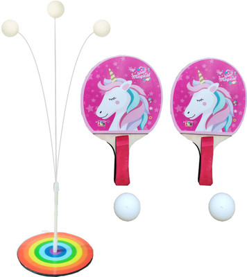 Muren Table Tennis Trainer, Table Ping-Pong with Elastic Soft Shaft, Self-Training Multicolor Table Tennis Racquet(Pack of: 2, 150 g)