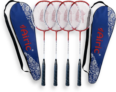 Airic Isometric Blaster Staunch with cover Multicolor Strung Badminton Racquet(Pack of: 4, 115 g)