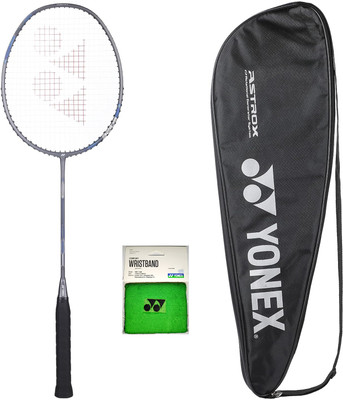 YONEX Astrox Attack 9 With Wrist Band Grey Strung Badminton Racquet(Pack of: 1, 80 g)