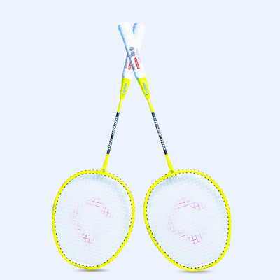 CAPTAIN PRO JUNIOR BADMINTON RACQUET FOR BOYS AND GIRLS, Yellow Strung Badminton Racquet(Pack of: 2, 92 g)