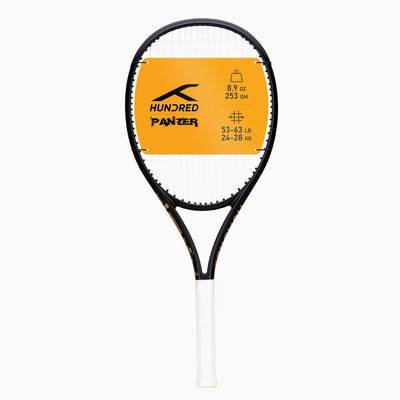 Hundred Panzer Black Strung Tennis Racquet(Pack of: 1, 253 g)