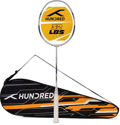 Hundred ROCK 88 Japan Made Graphite White, Gold Unstrung Badminton Racquet