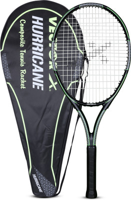 VECTOR X Hurricane High Performance Full Cover Composite Tennis Racquet for Sports Green Strung Tennis Racquet(Pack of: 1, 300 g)