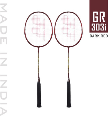 YONEX GR303i Red Strung Badminton Racquet(Pack of: 2, 95 g)