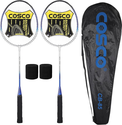 COSCO CB-85 Twin Racket - Hobby (Pack of 2 Racquet) Wrist Band Blue Strung Badminton Racquet(Pack of: 1, 100 g)