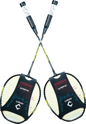 CAPTAIN PRO SONIC BADMINTON RACQUETS WITH FREE FULL COVER STRUNG FOR MEN&WOMEN Multicolor Strung Badminton Racquet(Pack of: 2, 100 g)