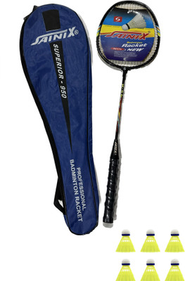 SAINIX X47 set with shuttle Black Strung Badminton Racquet(Pack of: 2, 200 g)